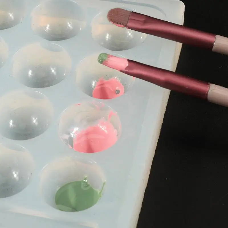 고투명 아트 DIY 일상용 네일 컬러 팔레트 또는 젤 폴리시 팔레트 믹싱 드로잉 페인트 플레이트 패드 매니큐어용