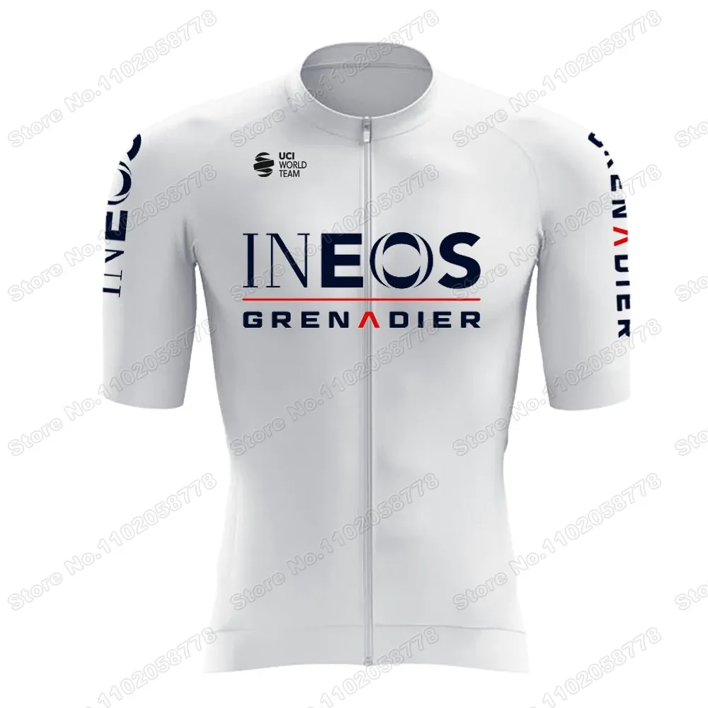 2025 White INEOS Grenadier Team Cycling Jersey Set Men Cycling Clothing Road Bike Shirt Suit Bicycle Bib Shorts MTB Ropa Maillot 2