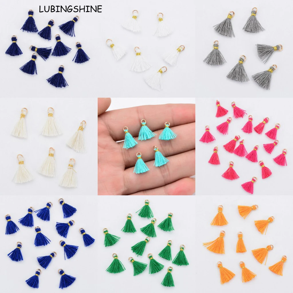 

20pcs/Lot Polyester Cotton Tassel Sewing Curtains Accessories DIY Keychain Straps Pendant Small Tassels for Jewelry Making