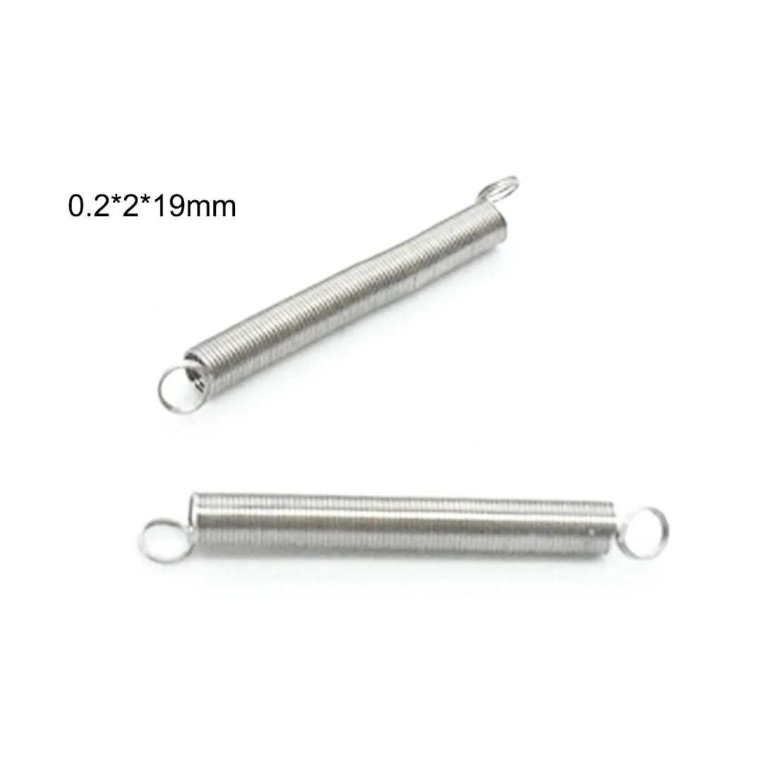 10-tlg Drahtdurchmesser 1,2mm 1,5mm 2mm Zugfeder mit Hake Zugfedern Edelstahl A2 