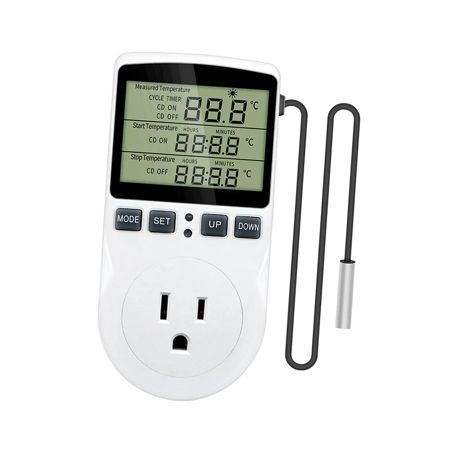 

Digital Temperature Controller Intelligent Compact Thermostat Timer for Greenhouse Brewing Incubator Heat Pad Household Aquarium