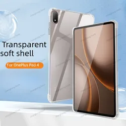 Transparent Soft Silicone TPU Shockproof Protective Cover for OnePlus Pad 4 13.2 (Clear)
