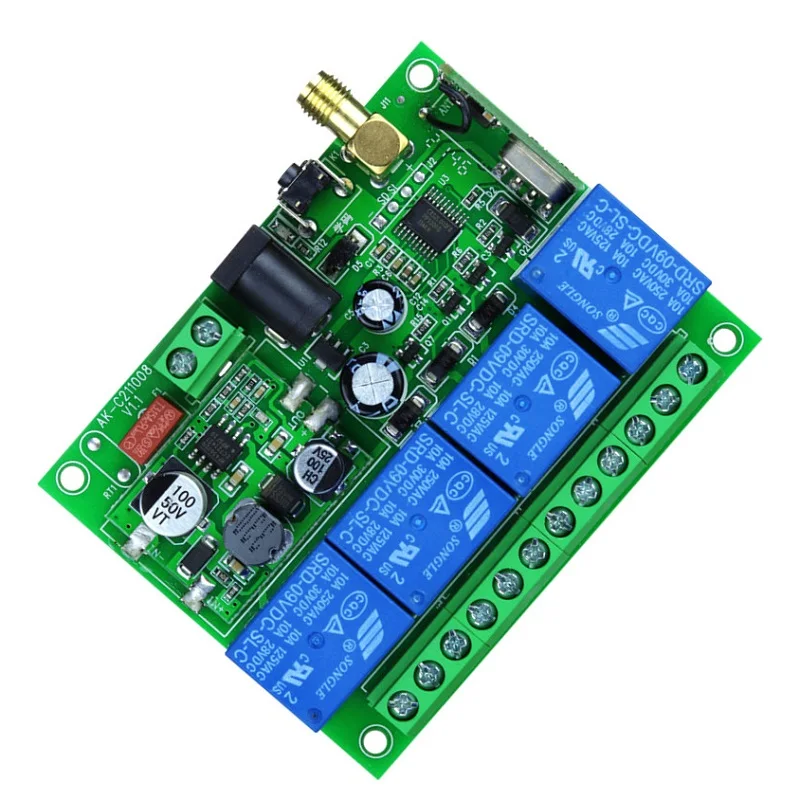 Interruptor de Controle Remoto sem Fio Receptor de Rádio com 2000m Controlador Remoto de Longa Distância Otários Antena dc 12v 24v 36v 4ch rf - Image 4