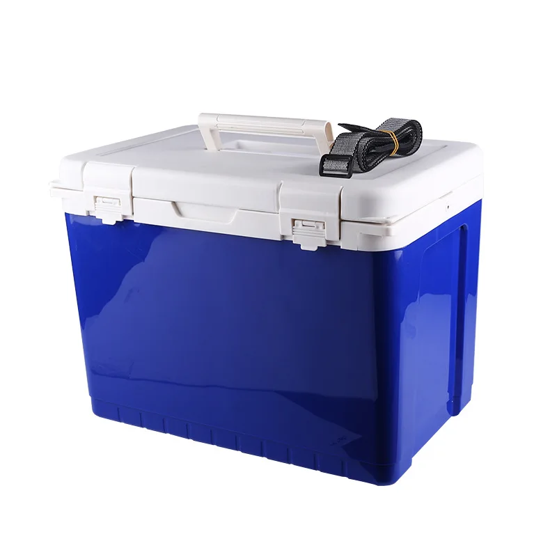 Camping Cooler Box Refrigerator 25l Electric Solar Powered Plastic Portable Car 12v Ice Rotomolded Cooler Box With Wheel