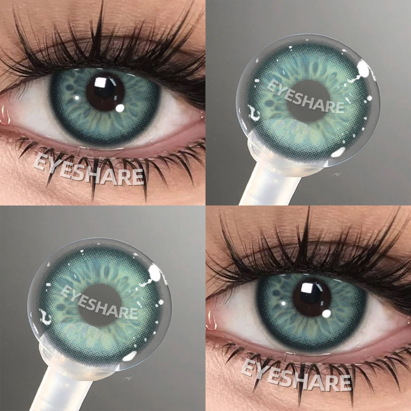 EYESHARE 1 Paar Farbige Kontaktlinsen für Augenfarbe, Natürliches Schwarz, Grau, Blau, Kosmetische Schönheitslinsen – Detail 29