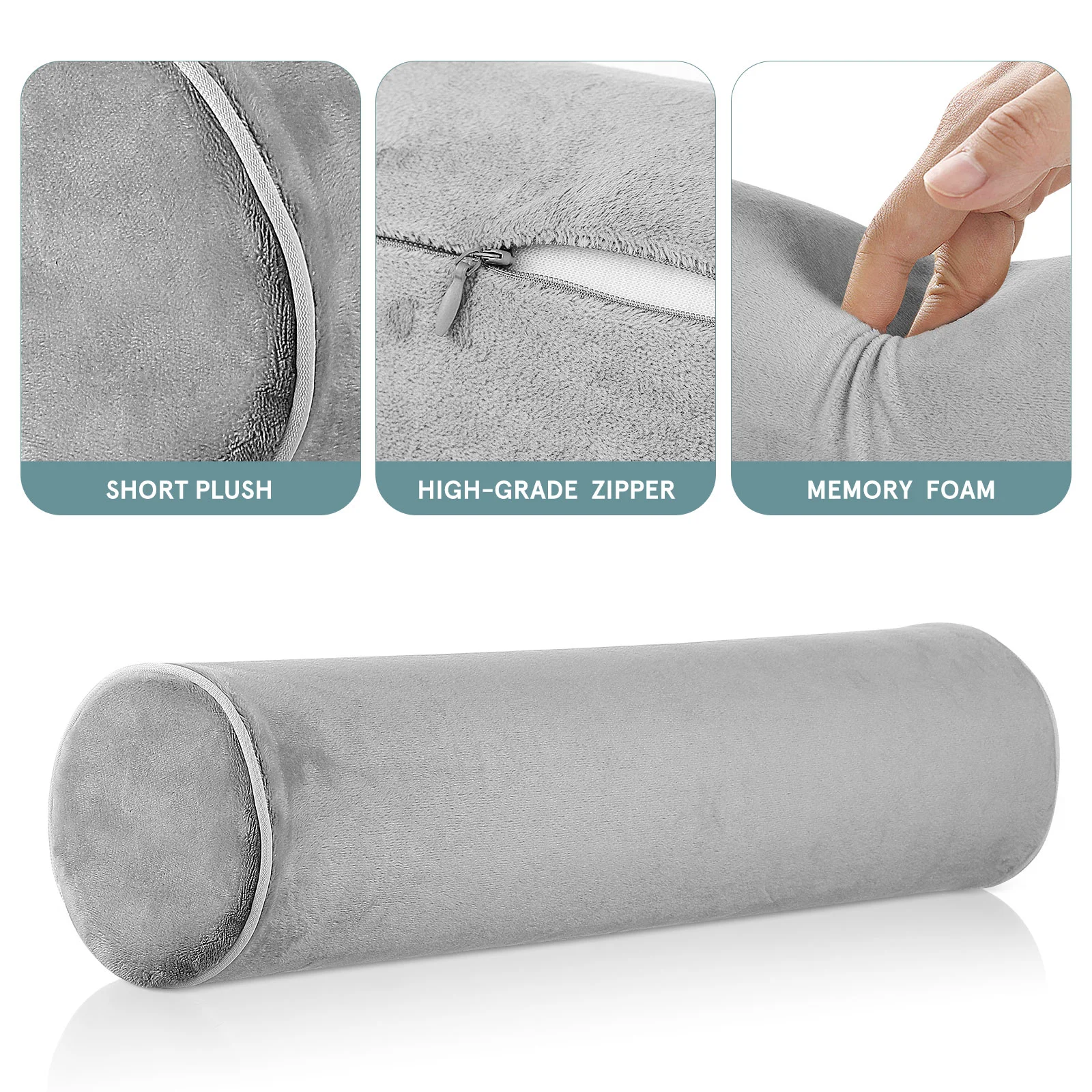 Cylindrical Cervical Pillow Memory Foam Cylinder Round Cotton Small Natural Sleeping Habits Spine Lumbar Polyurethane Bolster 4