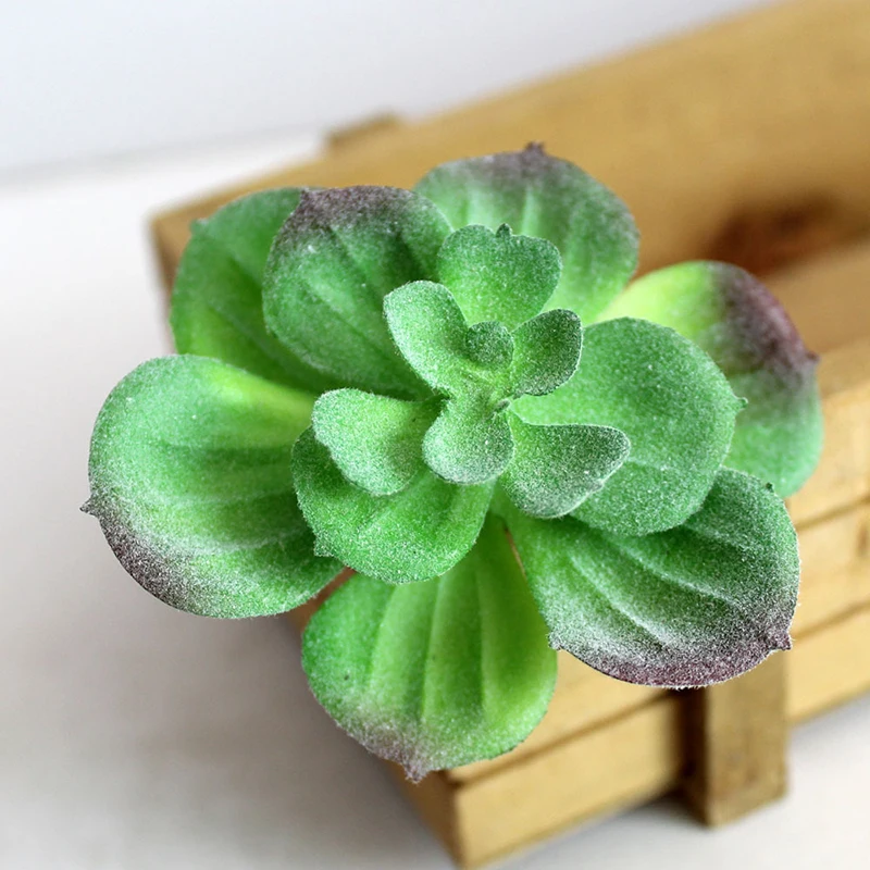 

Artificial Succulents Flocking Plant Fake Flower Desktop Simulation Landscape Festival Wedding Party Home Garden Decor
