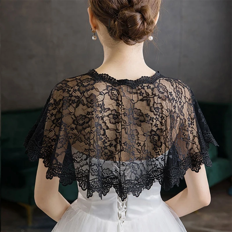 chinese dress ladies Knit Lace Shawl, Wedding Shawl, Bridal Shawl in Cream White Color (25 Colors Available) White main image 0