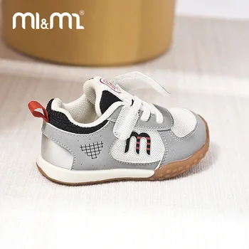 M1&M2 Soft Non-Slip Sole Children's Sneakers Spring Autumn Boys & Girls TPR Sole Breathable Casual Running Shoes Toddler Baby