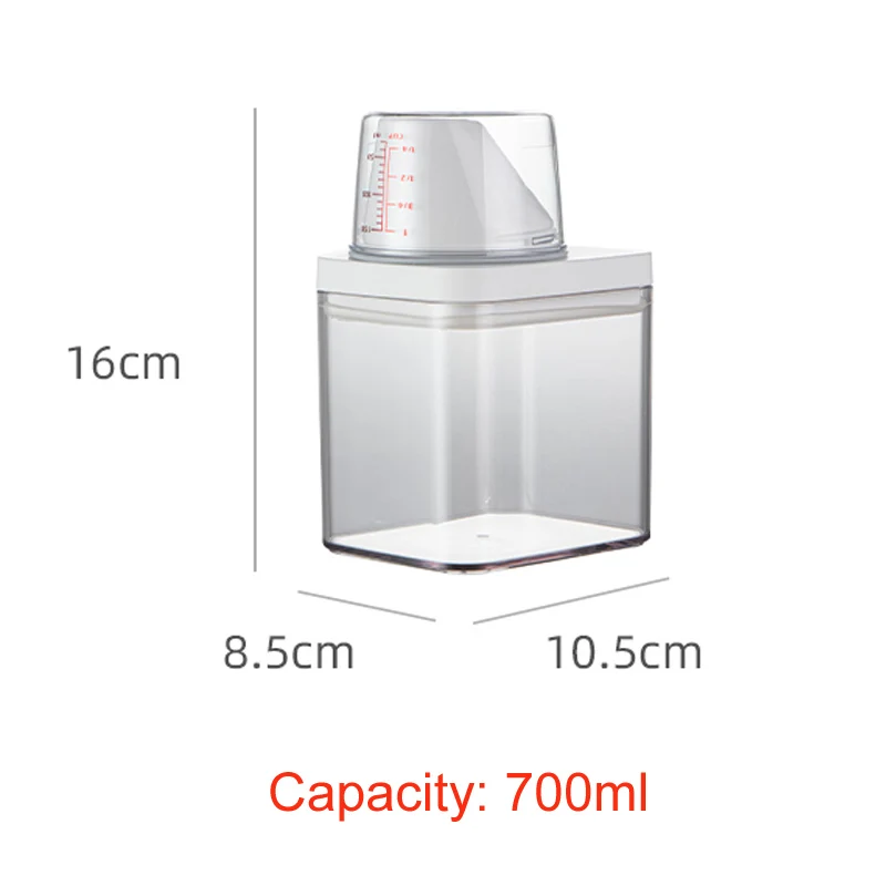 Airtight Food Storage Containers Plastic Organizer Box Cereal Dispenser Grain Storage Tank with Measuring Cup Kitchen Organizer