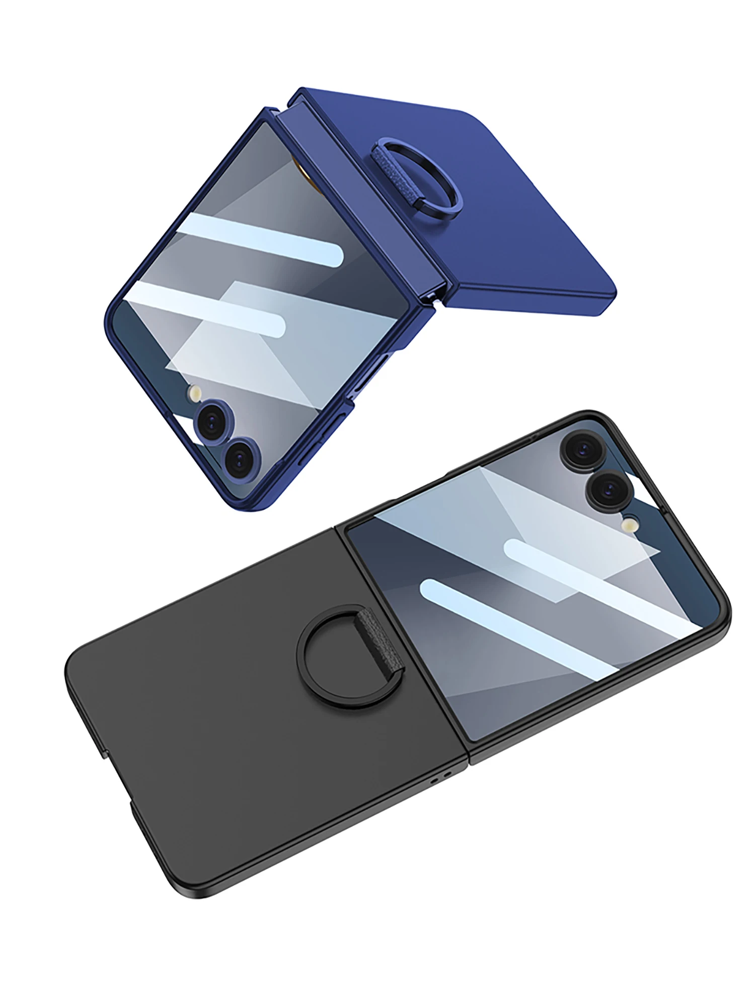 Original Case for Samsung Galaxy Z Flip 7 Ultra-thin Ring Holder Outer Screen Gl