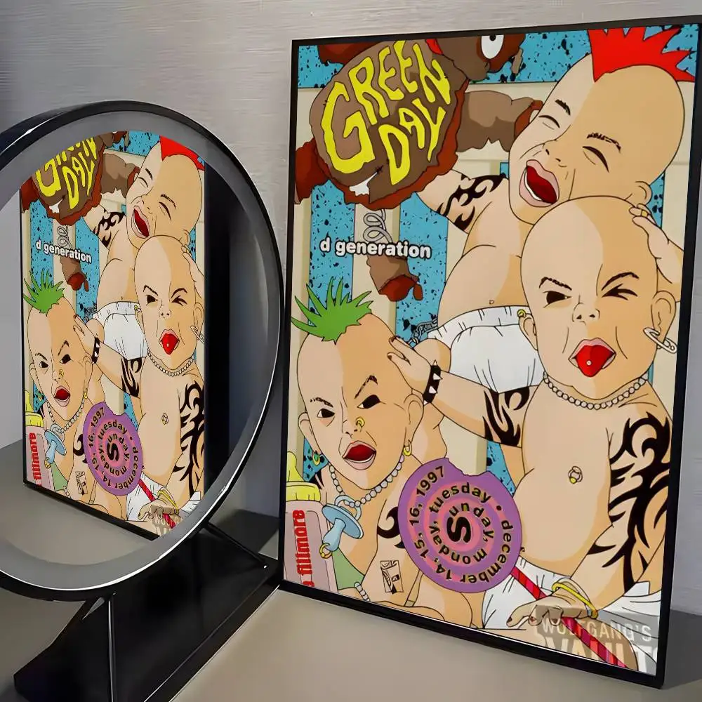 Green Day Aesthetic Rock Band Canvas Print - Fashionable Home Wall Art Decor