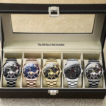 5p/set Business Casual Fashion Watch Set for Men, Travel Party Meeting Fashion Quartz Watch Set for Men, Halloween Gifts