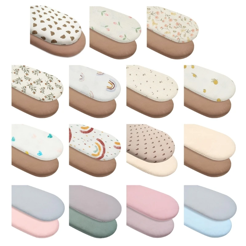 Bassinet sheets Crib sheets Bed sheets Pack of 2pcs Baby Fitted Bassinet Sheet Newborns Changing Pad Cover Comfortable Fitted Cotton Mattress Cover