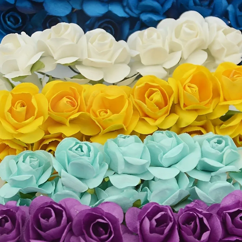 144 Teile/beutel Künstliche Rose Blumenstrauß Hochzeit Girlande Dekorationen für Home Room Party Decortion Gefälschte Blumen Ornamente – Detail 2