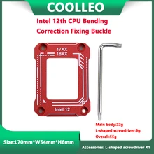 COOLLEO LGA1700 BCF Intel 12 Generation CPU Bending Correction Fixing Buckle LGA1700 Buckle Fix Substitute CNC Aluminum