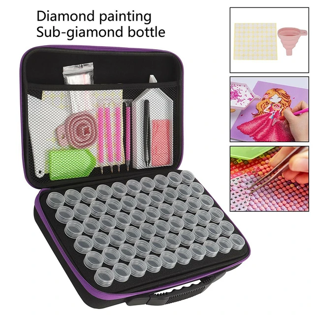 60 Bottle Diamond Painting Storage Box Container With Accessories Tools  Kits For Beads Diamonds Rhinestones Storage Box - Diamond Painting Cross  Stitch - AliExpress