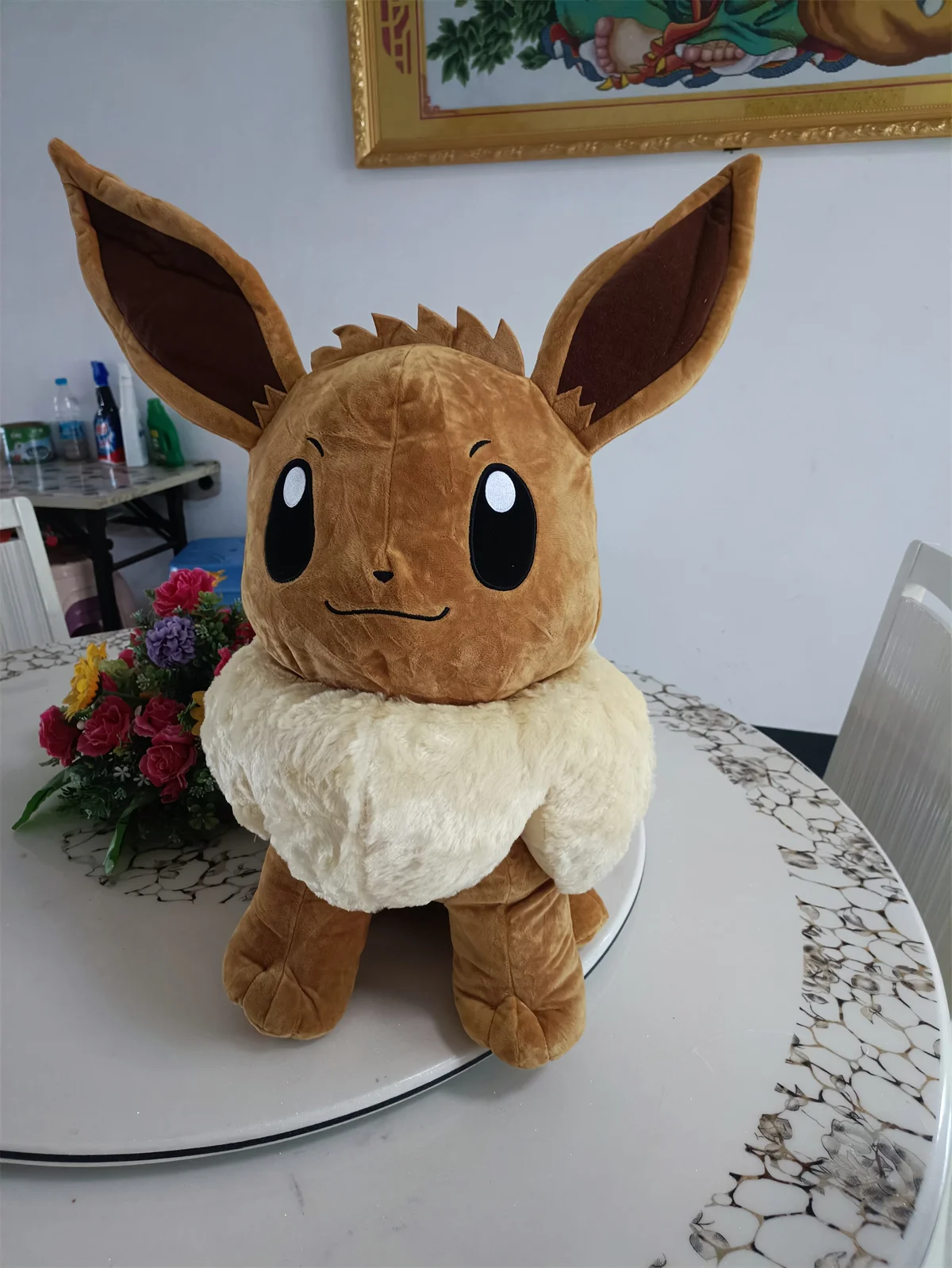 original-new-pokemon-sit-eevee-50cm-large-plush-toys-dolls-children's-birthday-presents