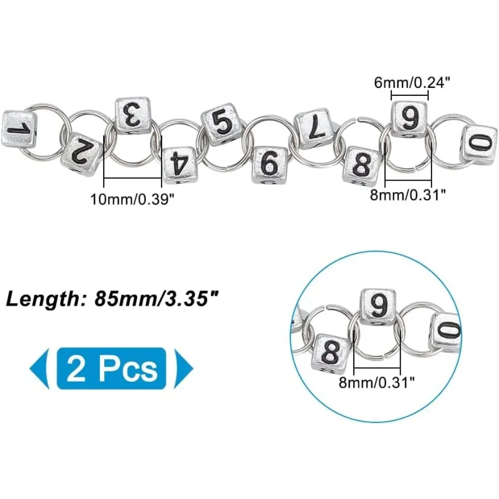 2 Pcs Cub with Number Acrylic Pendant Knitting Row Counter Chains Number Beads Acrylic Stitch Markers Row Counting Accessories knitting supplies knitting material
