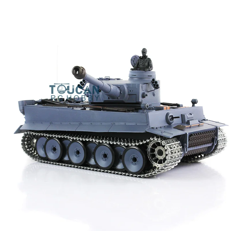1/16 HENG LONG Remote Control Tank IR BB Shoot German Tiger I Metal Tracks Driving Wheels Steel Gearbox 3818 RC Panzer TH17239 3