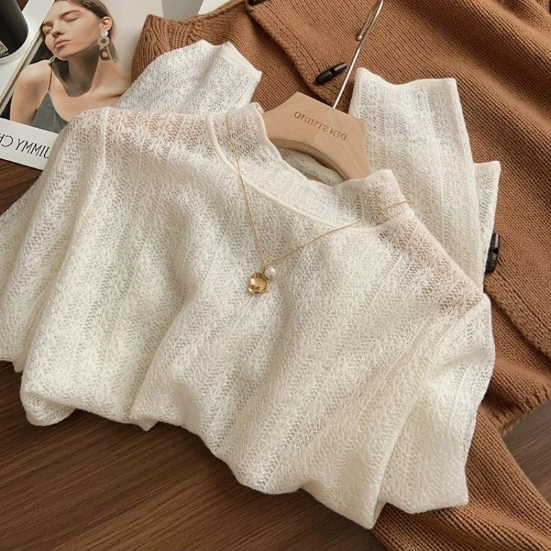 women's-spring-thin-fine-imitation-wool-micro-transparent-pullover-sweater-french-fashion-knit-lace-solid-color-t-shirt-top