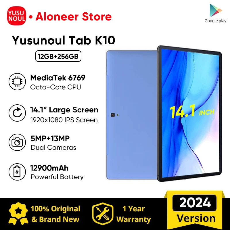 YUSUNOUL 글로벌 펌웨어, 14 인치 탭 P50, 1920*1080 FHD IPS 화면, 5G 와이파이 전화 통화, 12 + 256GB 태블릿, 안드로이드 12 벽 탭 