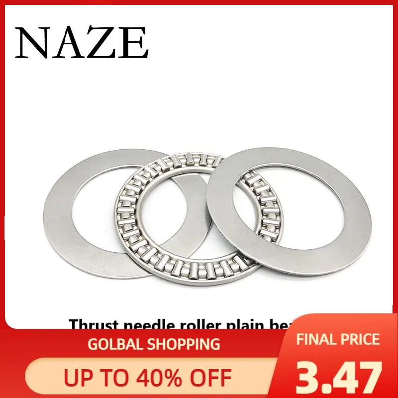 

5PC AXK1024 + 2AS Plain needle roller thrust bearing 10x24x4mm 3-in-1 thrust bearing with two washers AS1024 Miniature bearing