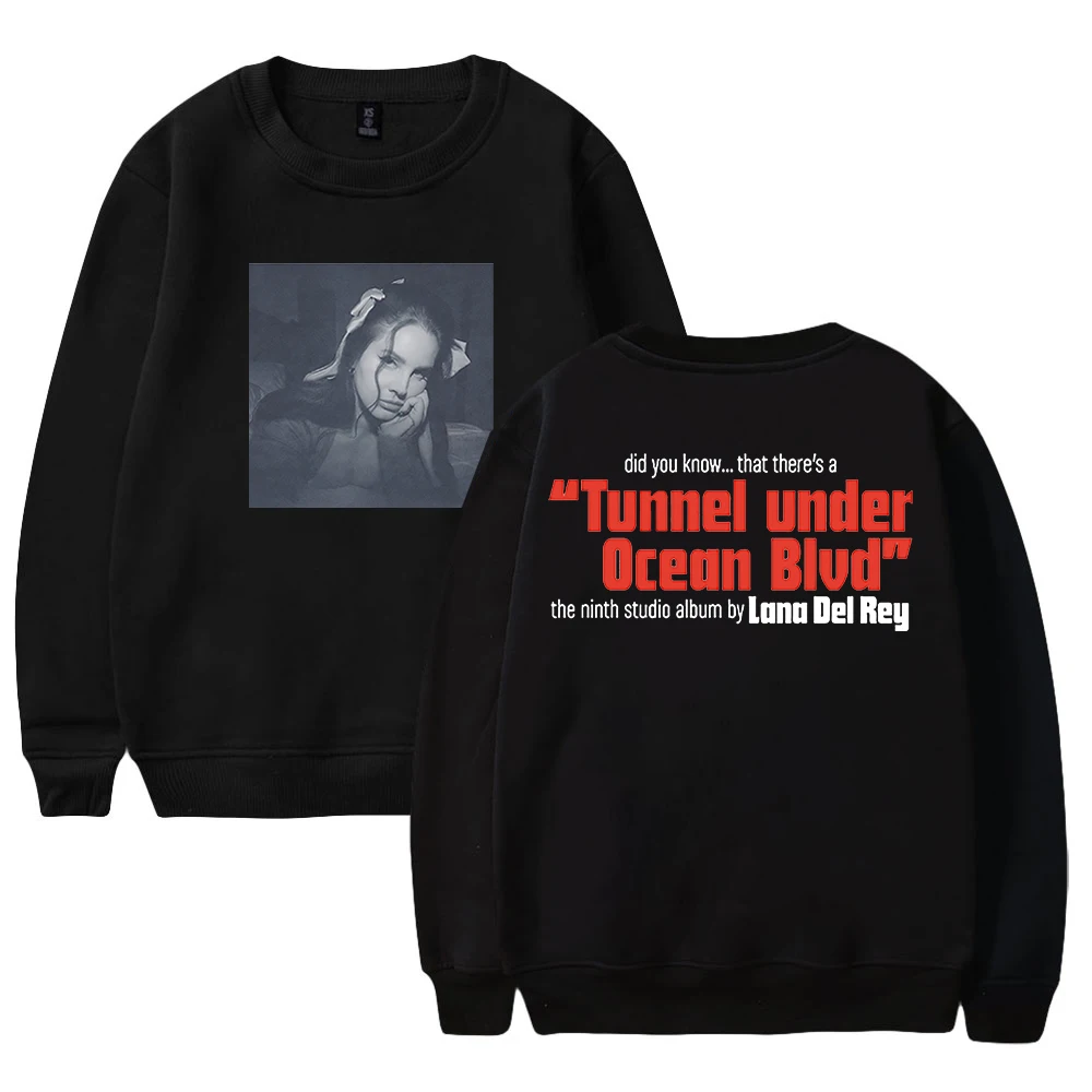 Lana Del Rey Tunnel Under Ocean 2Ft Felpa 2023 Nuovo Album Merch Girocollo Manica Lunga Streetwear Donna Uomo Abbigliamento Hip Hop