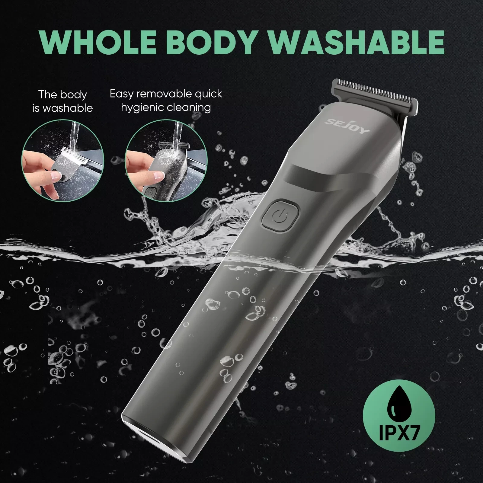 Sejoy Hair Clippers Beard  Trimmer for Men Cordless Barber Clippers for Hair Cutting Machine Rechargeable Beard Trimmer 4