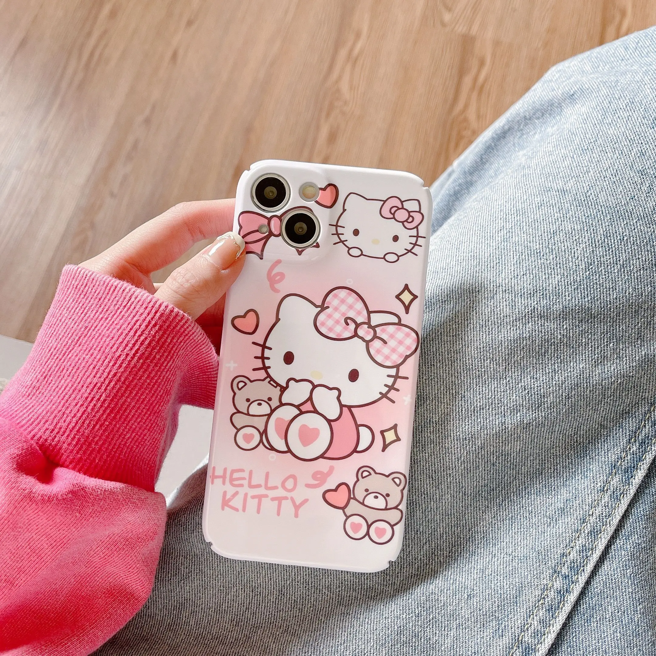 Cartoon Cute Sanrio Hello Kitty Phone Cases For iPhone 14 13 12 11 Pro Max  XR XS MAX 8 X 7 SE Anti-drop Back Cover Y2k Girl Gift