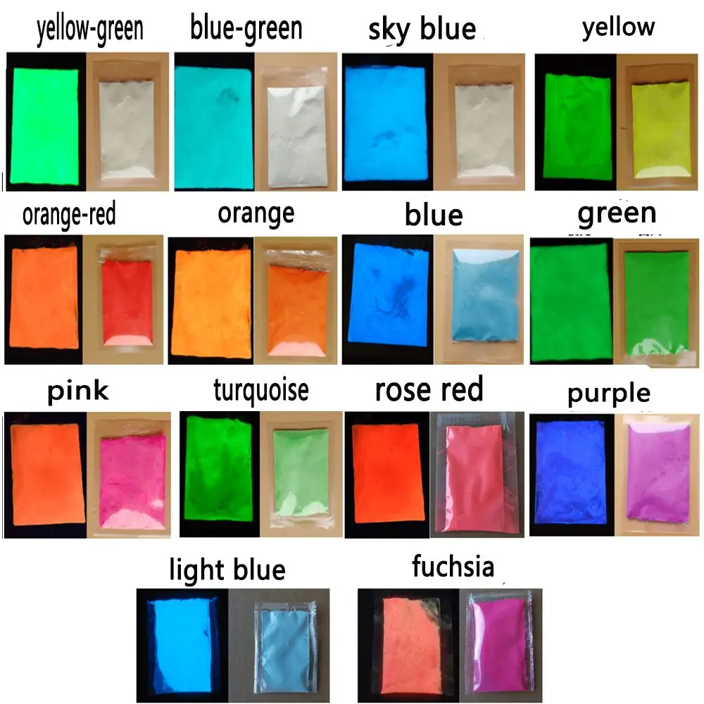 Festival Decoration Nail Glitter Super Bright Art Dust Pigment Neon Phosphor Glow In The Dark Fluorescent Powder