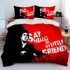 Movie Scarface Tony 3D Printing Comforter Bedding Set,Duvet Cover Bed Set Quilt Cover Pillowcase,King Queen Size Bedding Set Kid 4