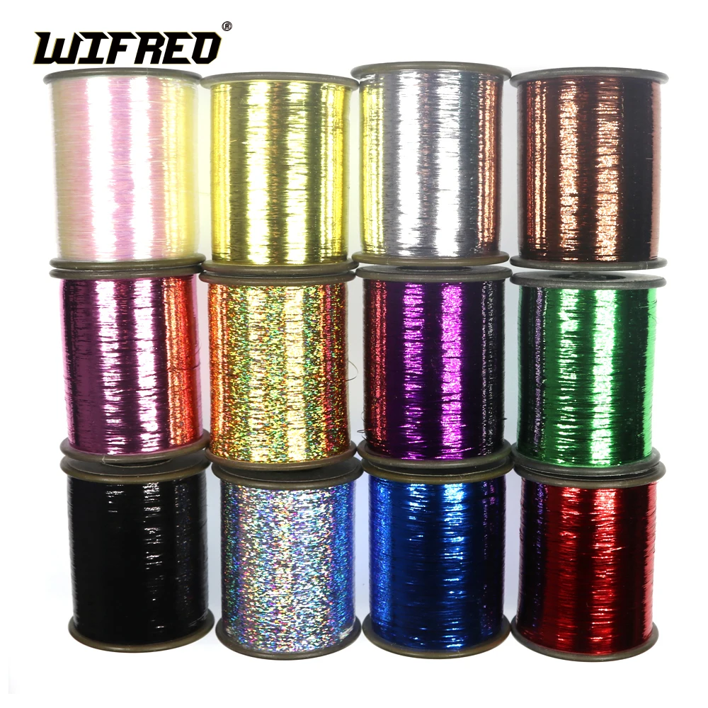 Wifreo 2000M(78740 Pollici)/Reel Sparkle Shiny 0.25Mm Tinsel Piatto Per Fly Tying Streamer Ninfa Midge Corpo Costola Flashabou Materiale