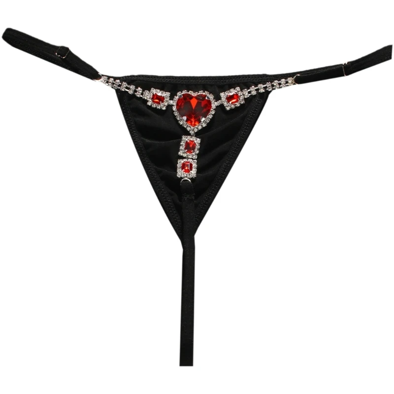 G String Thongs for Women Girls Sexy Rhinstones Underwear Low Rise Hipsters Panties Stretch T-back Underpants One Size