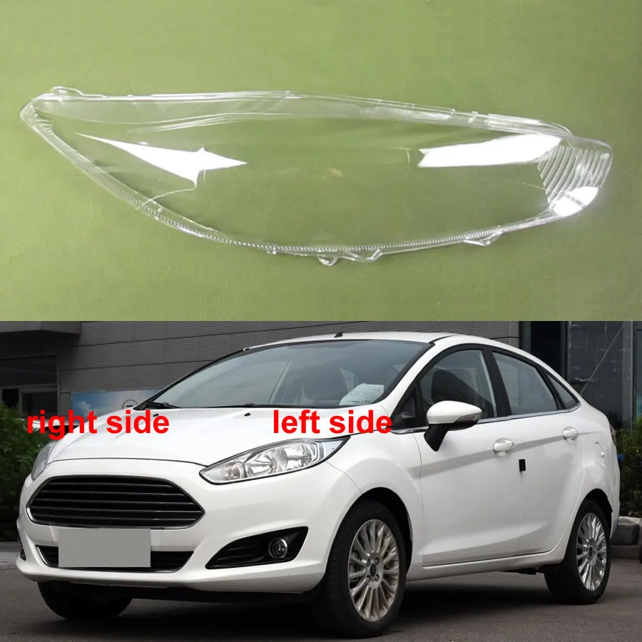 For Ford Fiesta 2013 2014 2015 Front Headlamp Cover Transparent Lampcover Headlight Shell Lens