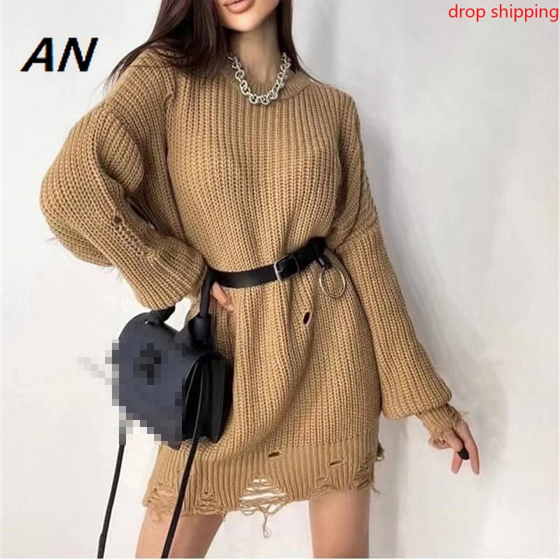 

Fashion Women Sweaters 2023 Autumn Winter New O Neck Long Sleeve Tops American Vintage Knitwears Loose Casual Women's Sweater