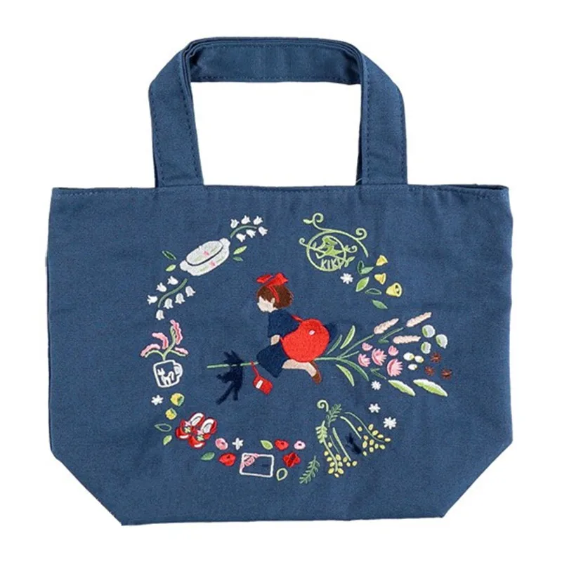 

New Kawaii Kiki's Delivery Service Kids Small Canvas Handbags Woman Food Lunch Bags