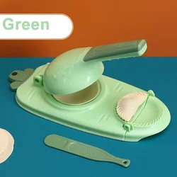All-in-One Dumpling & Dough Press Kit - Labor-Saving Kitchen Gadget for Dumplings and Apple Pies (Green)