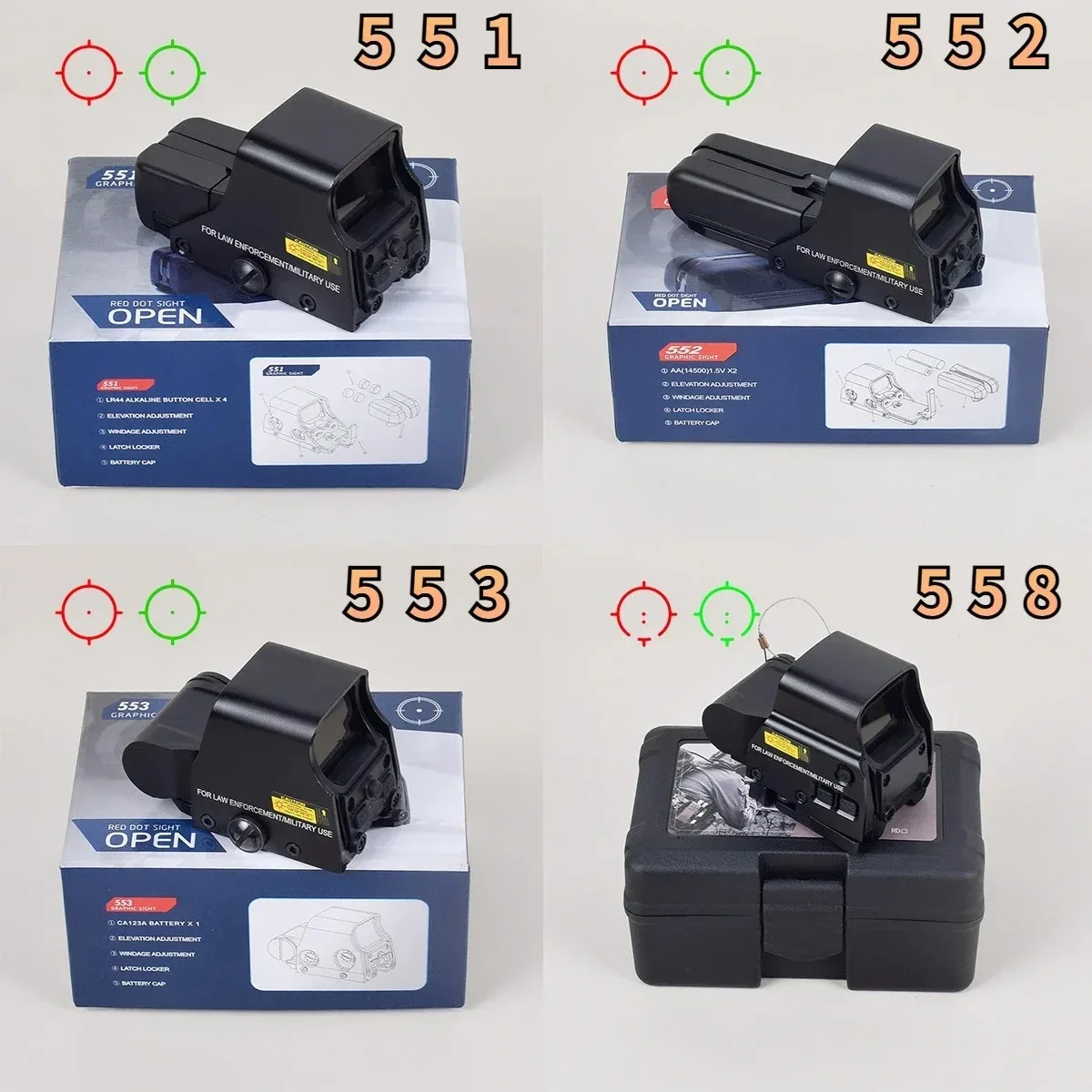 Set De 2 Protections Pour Housse De Viseur Eotech - Adapté Aux Pistolets 551, 552, 553, 556 - Protection Optimale Pour L'entraînement