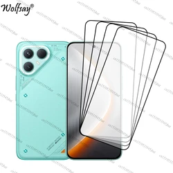 Premium Full Cover Tempered Glass Screen Protector - Dust - Free Design for Tecno pova 7 pro (4 Front Glass)