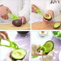 JJYY 3 In 1 Avocado Slicer Shea Corer Butter Fruit Peeler Cutter Pulp Separator Plastic Knife Kitchen Vegetable Tools - Image 14