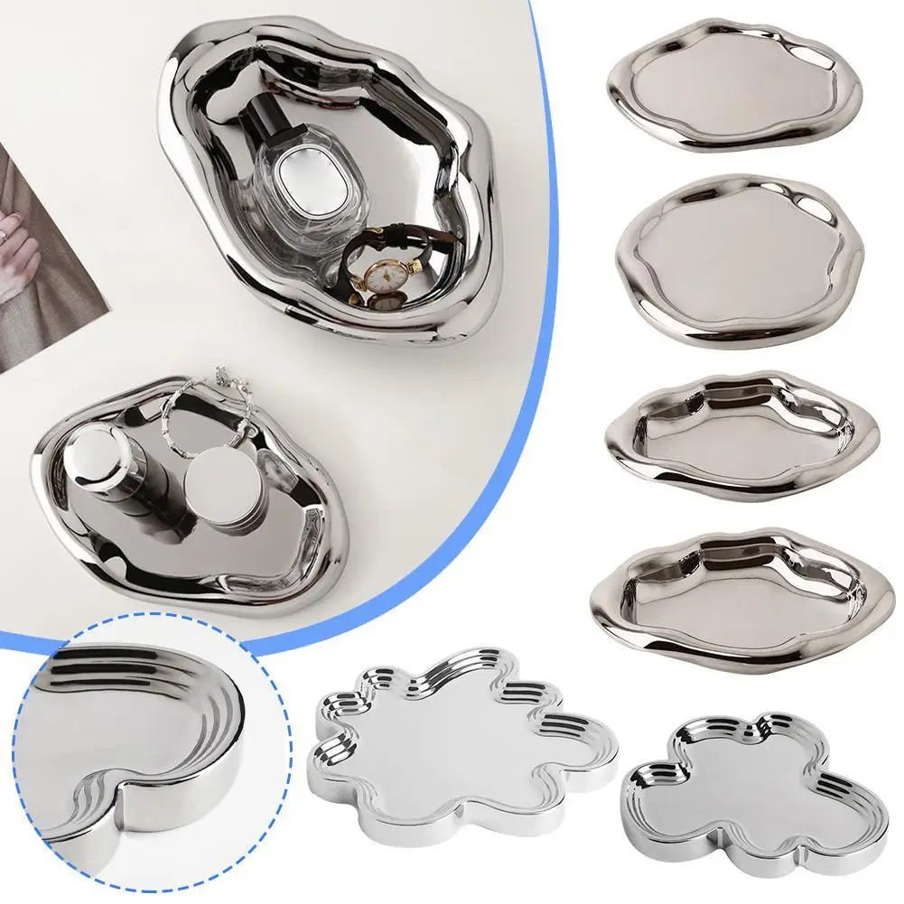 

Керамический поднос для ювелирных изделий в стиле Ins, поднос для хранения ожерелья, кольца, современное декоративное украшение, органайзер для спальни, гостиной, ванной комнаты, поднос для еды