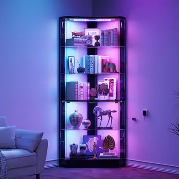 RGB Corner Display Cabinet 1