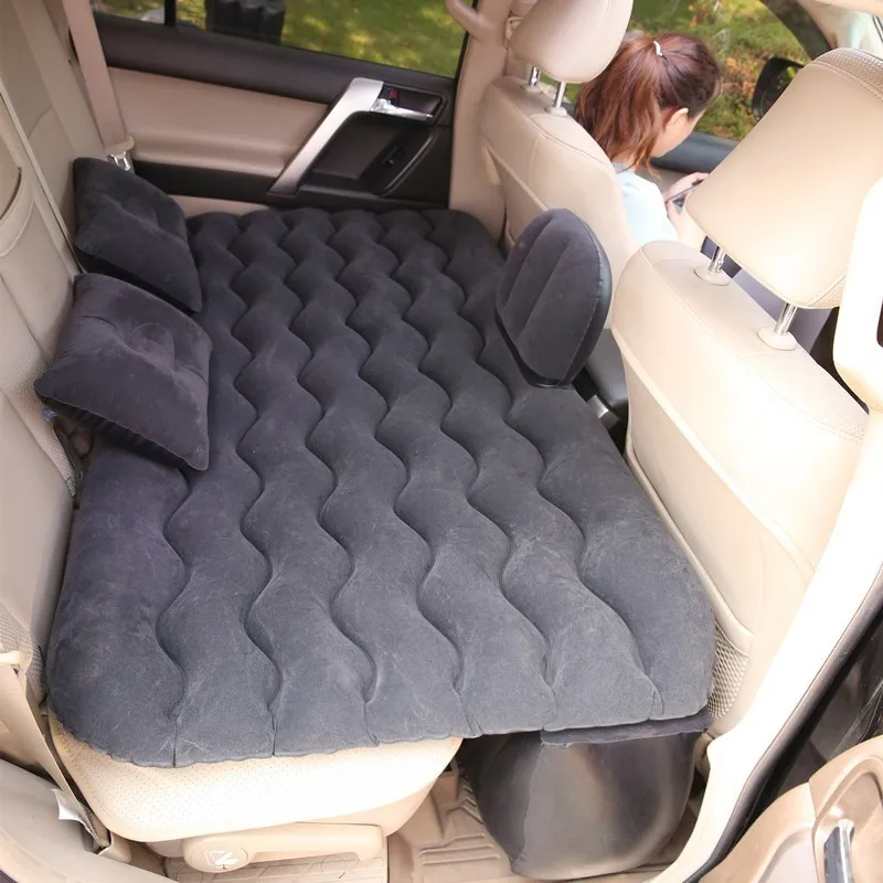 Car Rear Mattress Flocking Slip-On Split Car Seat Sleeping Mat Travel Bed Air Cushion Inflatable Mattress Automotive Supplies