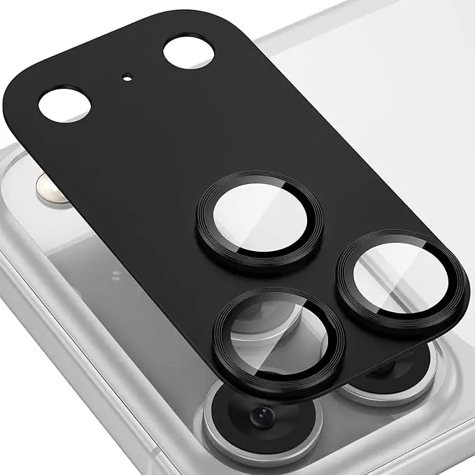 Premium Aluminum Alloy Tempered Glass Camera Lens Protector Cover
