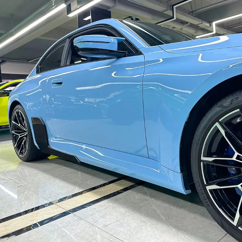 BMW M2 G87 2023 2024 2025 ABS 글로시용 프론트 스커트 핫 카 사이드 스커트 익스텐션 로커 스플리터 디퓨저 윙렛 윙