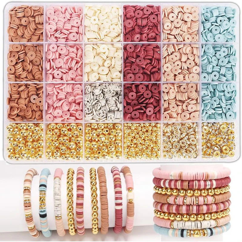 DIY Friendship Bracelet Kit with Clay Beads