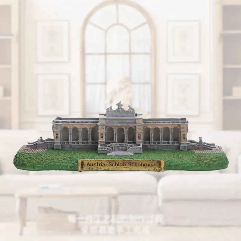 דגם מיניאטורי של ארמון שונברון, וינה, אוסטריה - רפליקה של אדריכלות מפורסמת בעולם לקישוט הבית