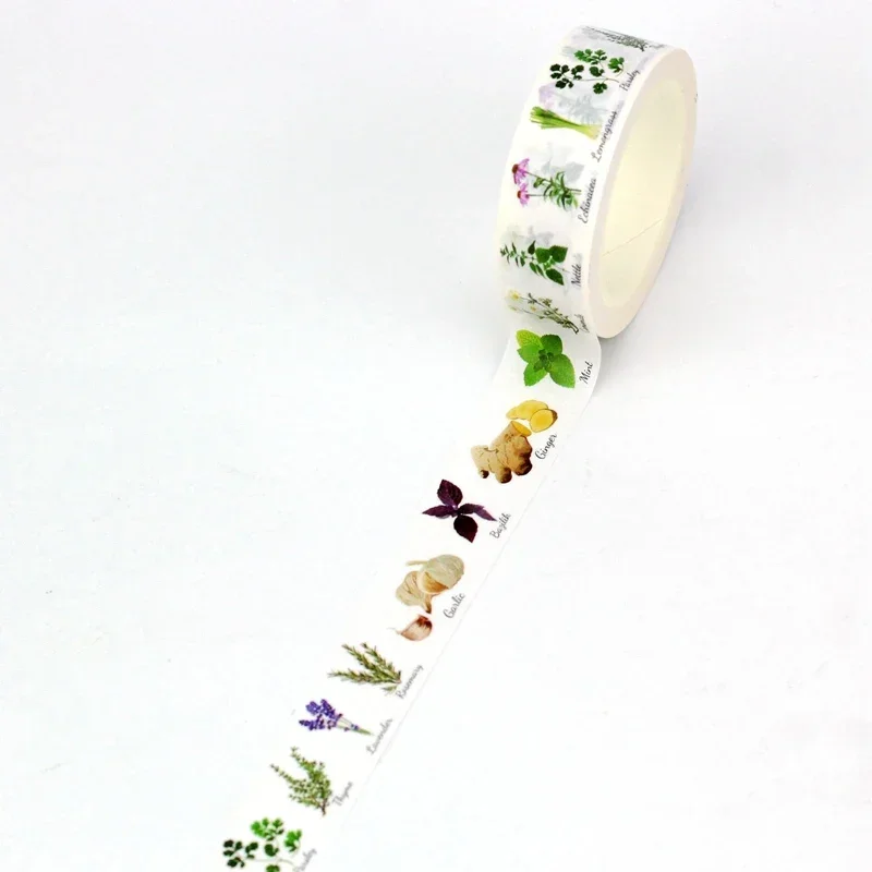 NEW 1PC 10M Decorative Spices Meadow Flower Herbal Plant Washi Tape Set for Scrapbooking Diary Masking Tape Stationery Supplies 3