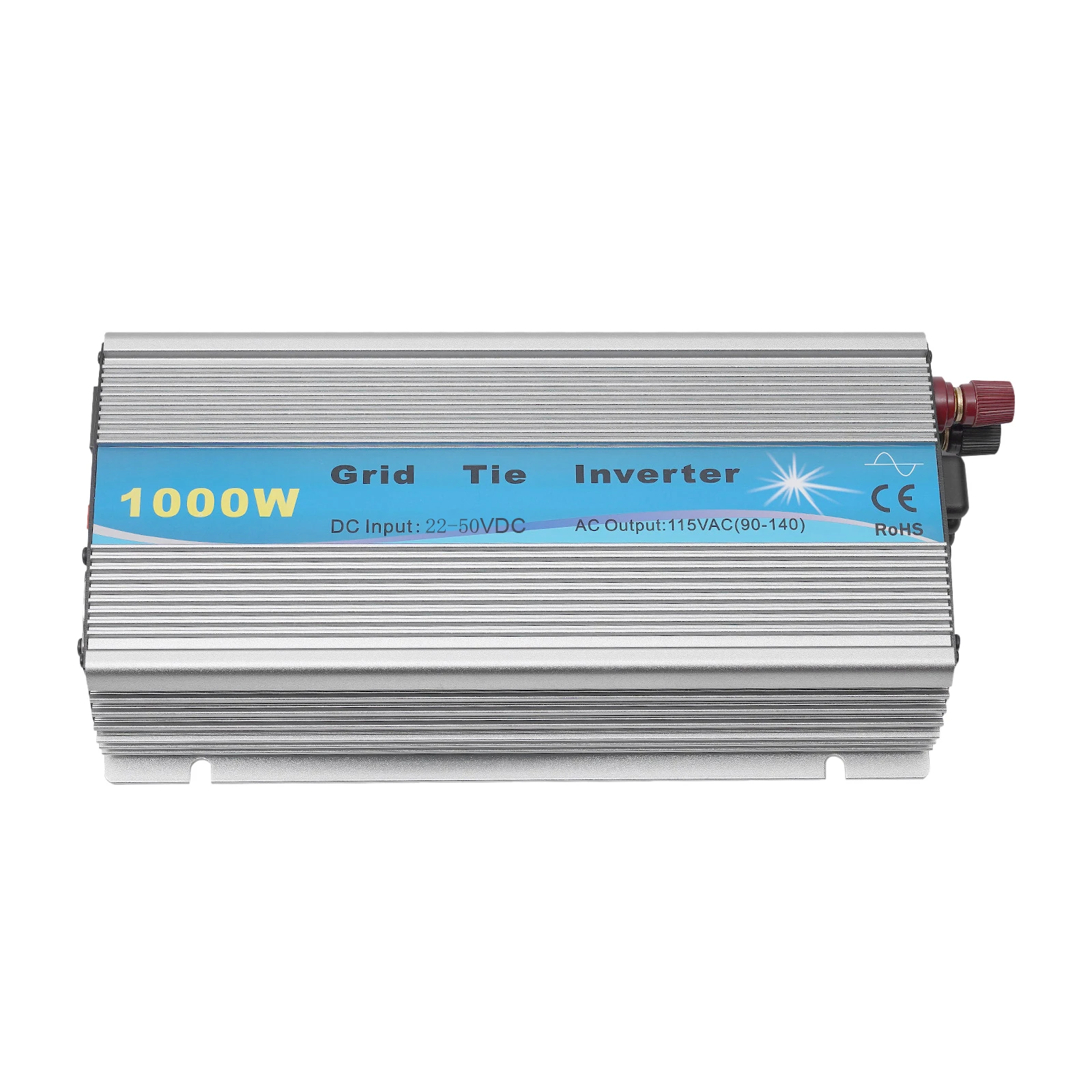 1000W Grid Tie Inverter MPPT Pure Sine Wave 22-50VDC Solar Input AC90-140V Output for 36V Solar Panel